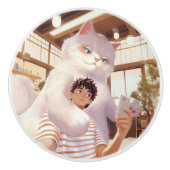 ふわふわの巨人の自撮り セラミックノブ (正面)