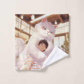 ふわふわの巨人の自撮り バスタオルセット (ウォッシュタオル)