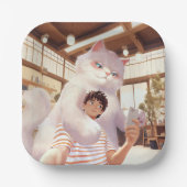 ふわふわの巨人の自撮り ペーパープレート (正面)