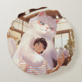 ふわふわの巨人の自撮り ラウンドクッション (裏面)