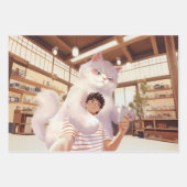 ふわふわの巨人の自撮り ラッピングペーパーシート (正面)