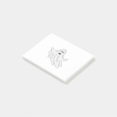 ふわふわの幽霊 飛んでいる ポストイット (アングル)