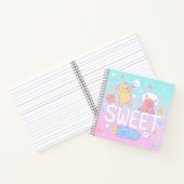 ふわふわの怪物がついた甘いクマ ノートブック (内部)