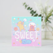 ふわふわの怪物がついた甘いクマ 招待状 (スタンド正面)