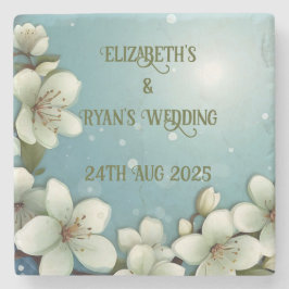 ふわふわの桜の花にきらきら ストーンコースター