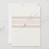 ふわふわの植物の花のクリームII ベビーシャワー 招待状 (裏面)