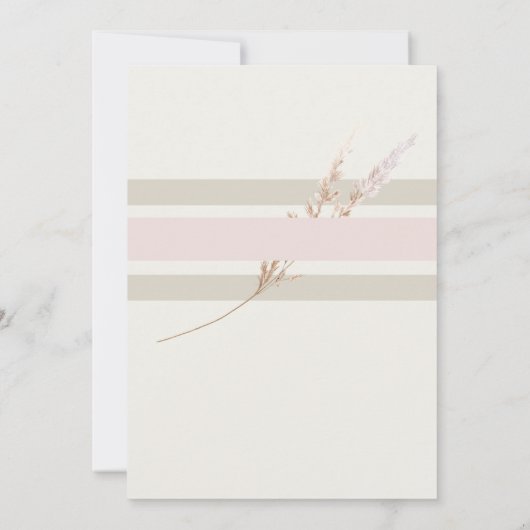 ふわふわの植物の花のクリームII ベビーシャワー 招待状 (裏面)