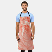 ふわふわの模造繊維の毛皮 エプロン (着用した状態)