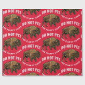 ふわふわの牛のクリスマスイエローストーン ラッピングペーパー (フラット)