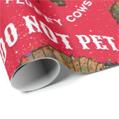 ふわふわの牛のクリスマスイエローストーン ラッピングペーパー (ロールコーナー)