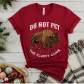 ふわふわの牛のクリスマスイエローストーン Tシャツ