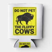 ふわふわの牛のバイソンハロウィンおもしろいTを愛撫しない 缶クーラー (正面)