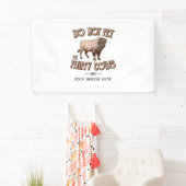 ふわふわの牛を愛撫しないアメリカンバイソンバッファロー 横断幕 (インサイチュ)