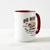 ふわふわの牛を飼うなイエローストーンビソンおもしろい マグカップ (正面右)