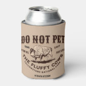 ふわふわの牛を飼うなイエローストーンビソンおもしろい 缶クーラー (缶正面)