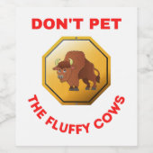 ふわふわの牛を飼うな ワインラベル (シングルラベル)