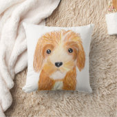 ふわふわの犬 クッション (ブランケット)