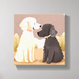 ふわふわの犬 | ペットの水彩画 キャンバスプリント