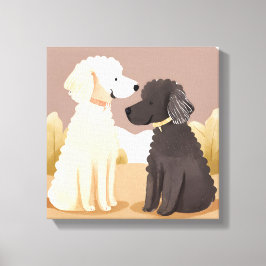 ふわふわの犬 | ペットの水彩画 キャンバスプリント