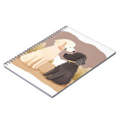 ふわふわの犬 | ペットウォーター絵を描カラー ノートブック (左側)