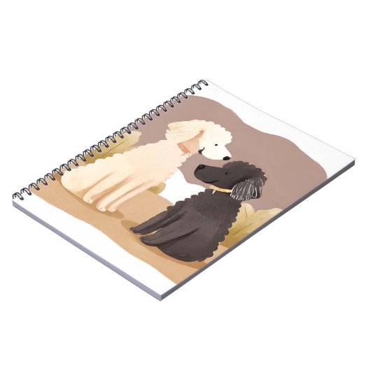 ふわふわの犬 | ペットウォーター絵を描カラー ノートブック (左側)