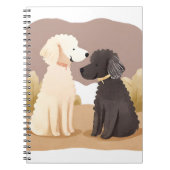 ふわふわの犬 | ペットウォーター絵を描カラー ノートブック (正面)