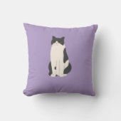 ふわふわの猫ピローパープル クッション (正面)