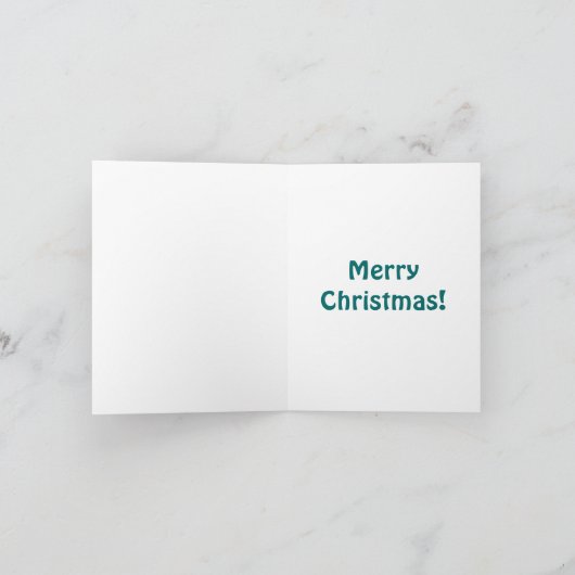 ふわふわの白いクリスマス シーズンカード (内部)