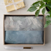 ふわふわの白いシルキーチキンオイル塗装デコパージュ 薄葉紙 (ギフト)