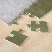 ふわふわの白いプードルパピードッグ ジグソーパズル (側面)