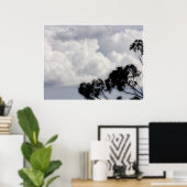 ふわふわの白いポスター ポスター (ホームオフィス)