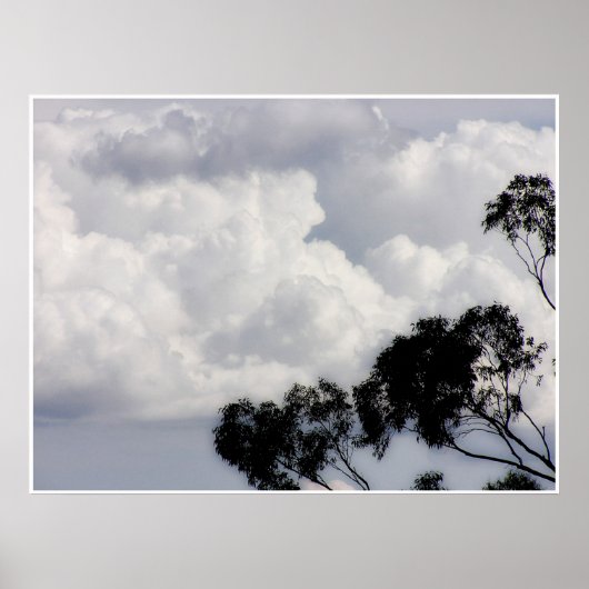 ふわふわの白いポスター ポスター (正面)