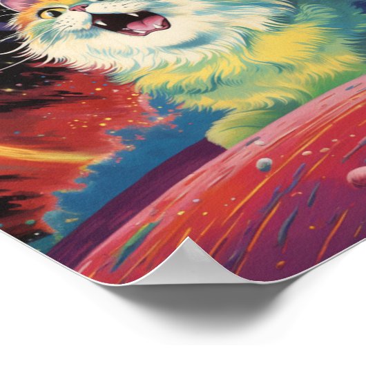 ふわふわの白い宇宙 ポスター (角)