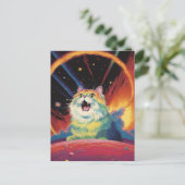 ふわふわの白い宇宙 ポストカード (スタンド正面)