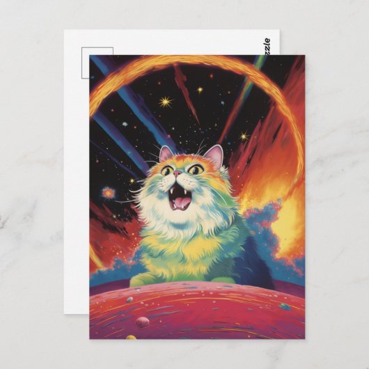 ふわふわの白い宇宙 ポストカード (正面/裏面)