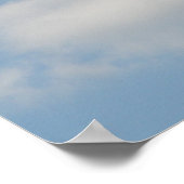 ふわふわの白い積雲プリント ポスター (角)