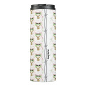 ふわふわの白い羊のパターン タンブラー (裏面)