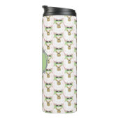 ふわふわの白い羊のパターン タンブラー (回転右)