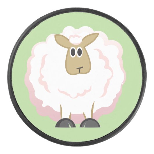 ふわふわの白い羊 アイスホッケーパック (正面)