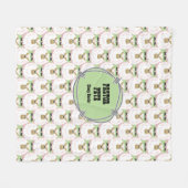 ふわふわの白い羊 フリースブランケット (正面(横))