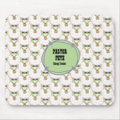 ふわふわの白い羊 マウスパッド (正面)