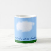 ふわふわの白い雲のデザインの陶器マグカップ コーヒーマグカップ (中央)