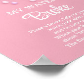 ふわふわの白い雲9ピンク私の水がゲームを壊した ポスター (角)