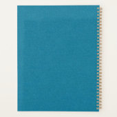 ふわふわの白うさぎ花かわいらし咲き青 プランナー手帳 (裏面)