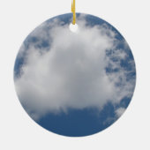 ふわふわの積乱雲が広がる青い空 セラミックオーナメント (裏面)