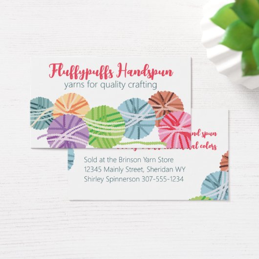 ふわふわの糸ボール編み物かぎ針編みギフトラベル (デスク)