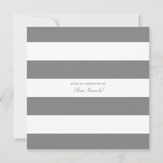 ふわふわの羊の赤ちゃんシャワー 招待状 (裏面)