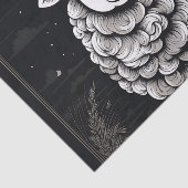ふわふわの羊の黒と白 薄葉紙 (詳細)