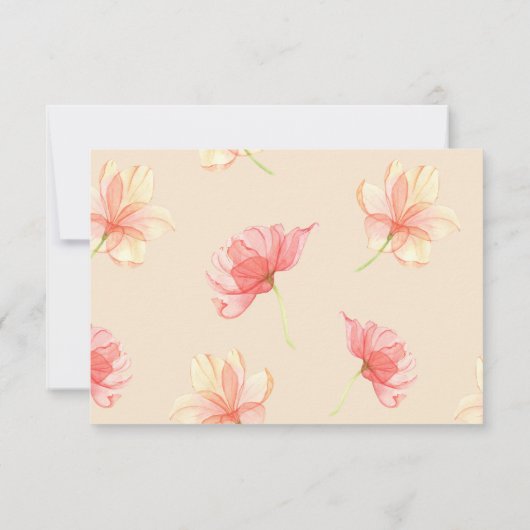 ふわふわの花の写真 セーブ・ザ・デート 案内状 (裏面)