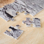 ふわふわの茶色いプードル犬 ジグソーパズル (側面)